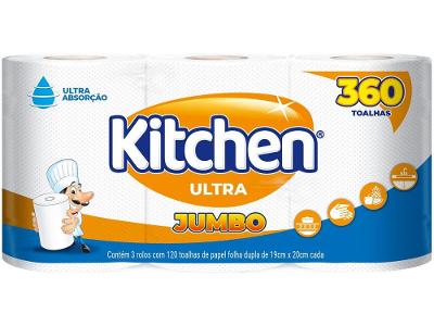 Papel Toalha Folha Dupla Jumbo Kitchen