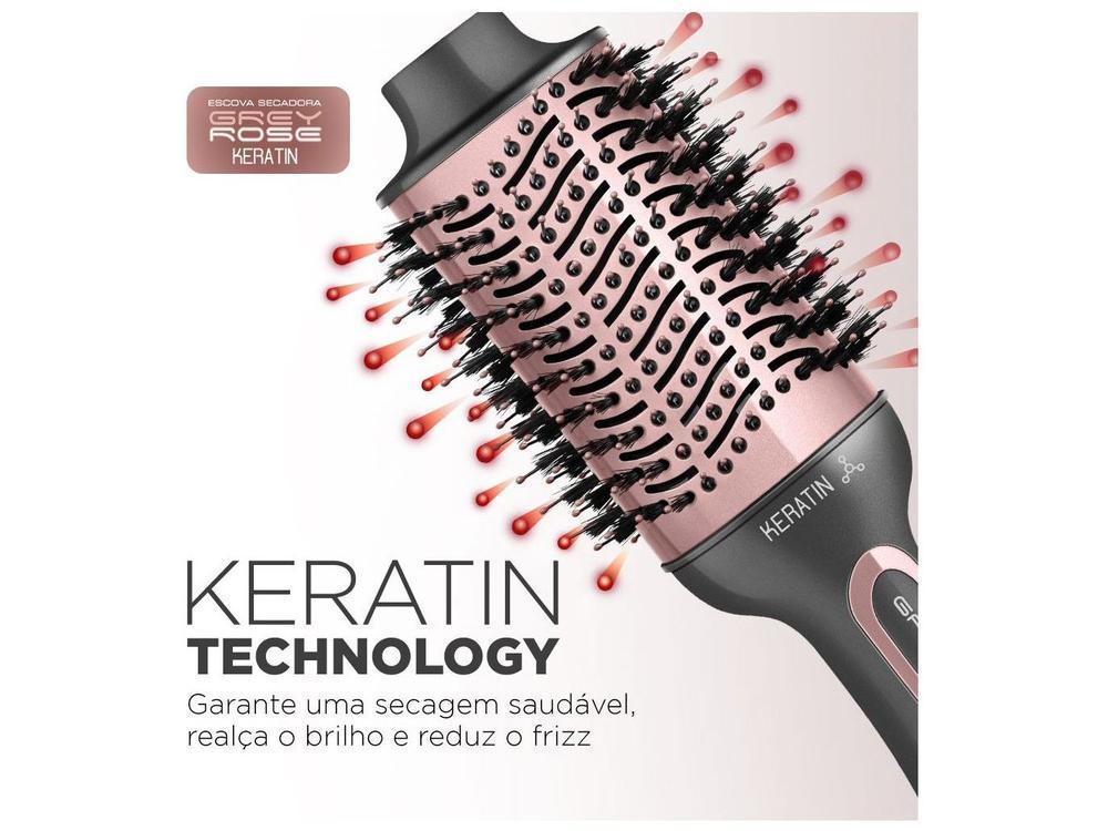 Escova Secadora Mondial Grey Rose Keratin - 5