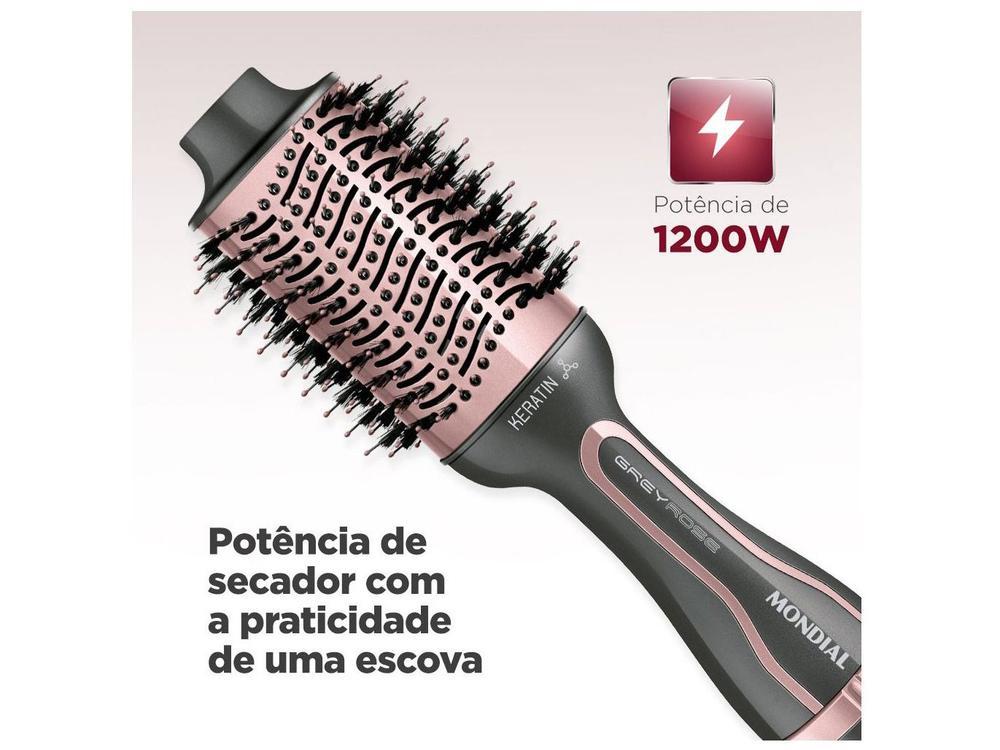 Escova Secadora Mondial Grey Rose Keratin - 6