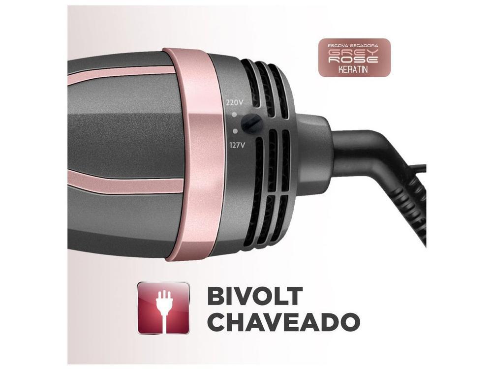 Escova Secadora Mondial Grey Rose Keratin - 8