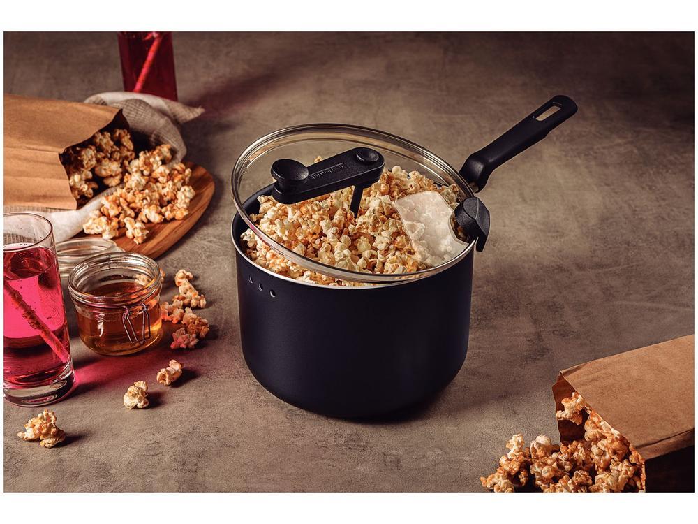 Panela Pipoqueira Grafite Tramontina Antiaderente de Alumínio com Tampa de Vidro 3,5L 20cm Loreto - 2