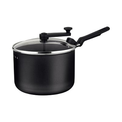 Panela Pipoqueira Grafite Tramontina Antiaderente de Alumínio com Tampa de Vidro 3,5L 20cm Loreto