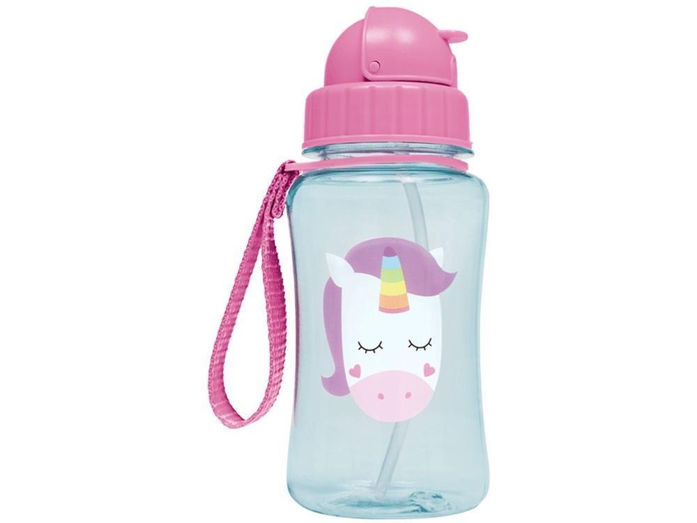 Garrafa Infantil com Canudo 350ml Buba Animal Fun Unicórnio - 1