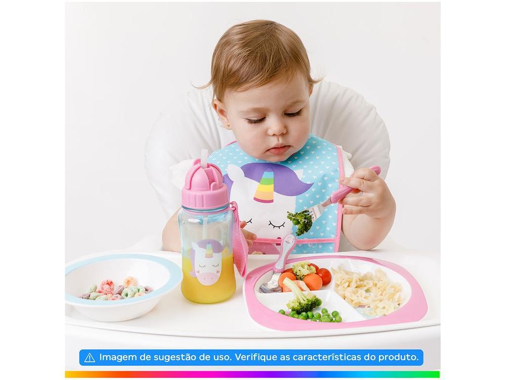Garrafa Infantil com Canudo 350ml Buba Animal Fun Unicórnio - 2