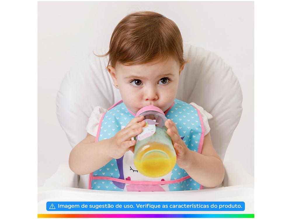 Garrafa Infantil com Canudo 350ml Buba Animal Fun Unicórnio - 4