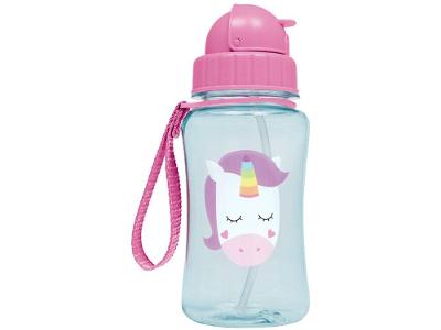 Garrafa Infantil com Canudo 350ml Buba Animal Fun Unicórnio