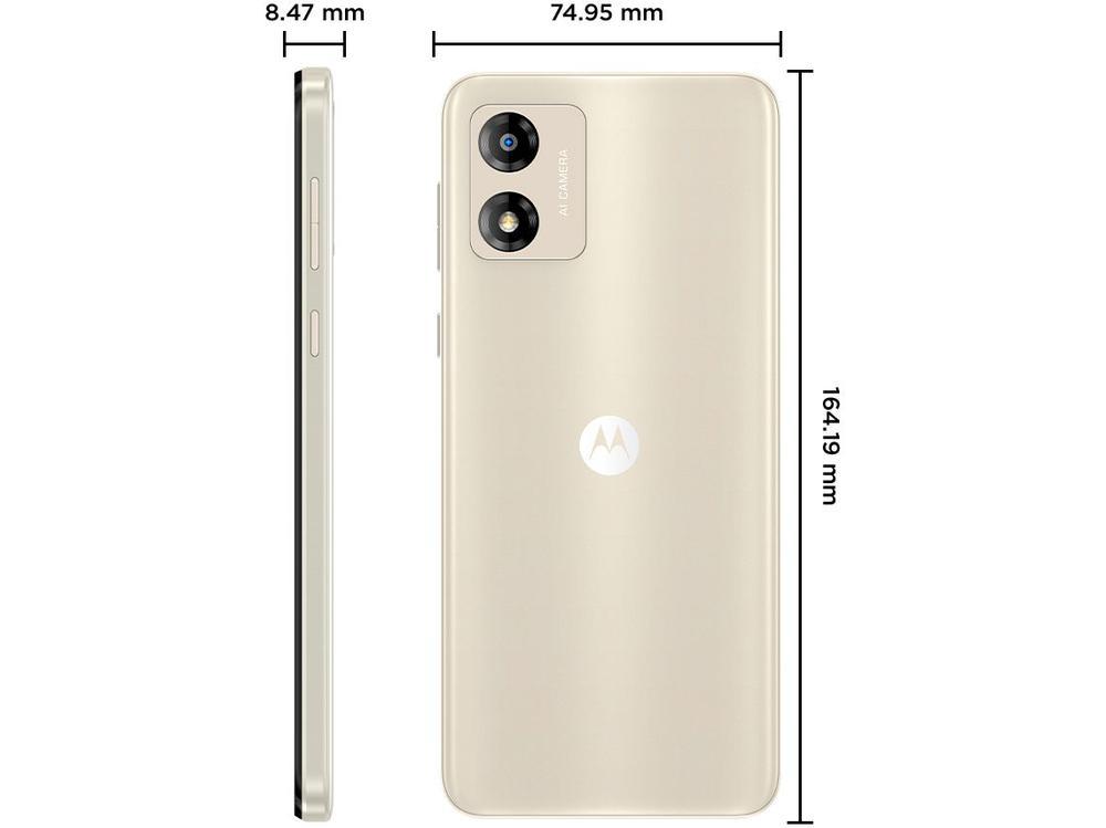 Smartphone Motorola Moto E13 64GB Off-White 4G Octa-Core 4GB RAM 6,5" Câm. 13MP + Selfie 5MP Dual Chip - 9