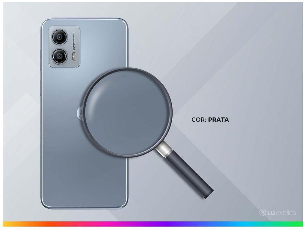 Smartphone Motorola Moto G53 128GB Prata 5G Snapdragon 480+ Octa-Core 4GB RAM 6,5" Câm. Dupla + Selfie 8MP Dual Chip - 3