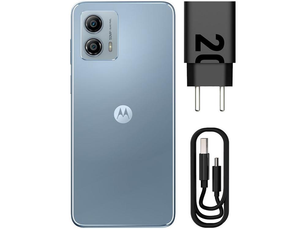 Smartphone Motorola Moto G53 128GB Prata 5G Snapdragon 480+ Octa-Core 4GB RAM 6,5" Câm. Dupla + Selfie 8MP Dual Chip - 9