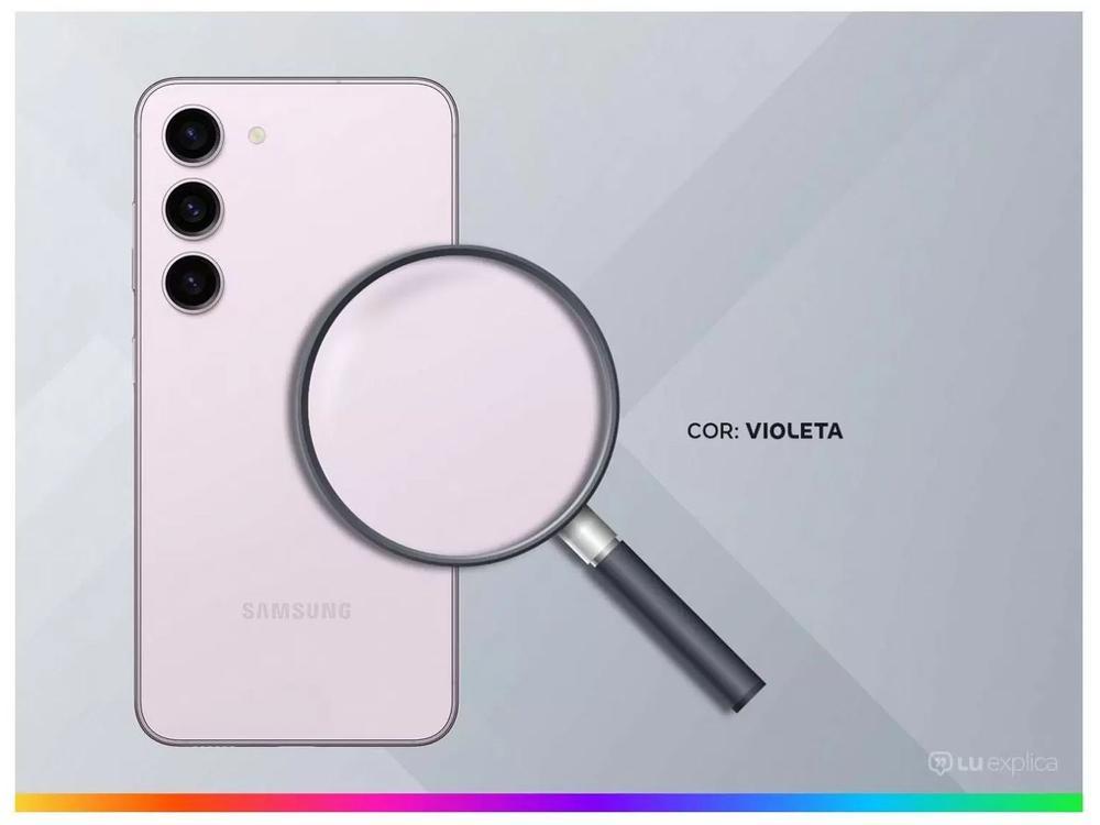 Smartphone Samsung Galaxy S23 128GB Violeta 5G 8GB RAM 6,1” Câm Tripla + Selfie 12MP - 3