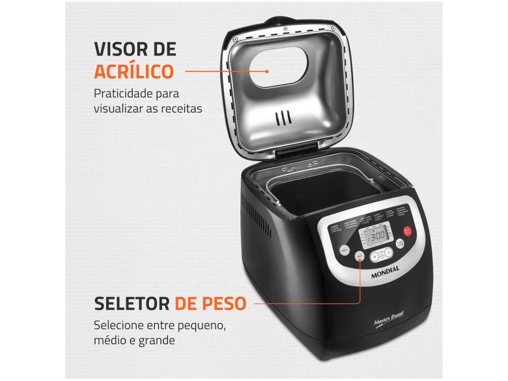 Panificadora Mondial NPF-53 Preta 19 Funções  - 5