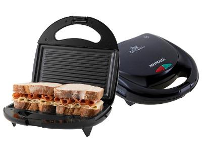 Sanduicheira Mondial Fast Grill & Sandwich S-12 Preta 750W Antiaderente