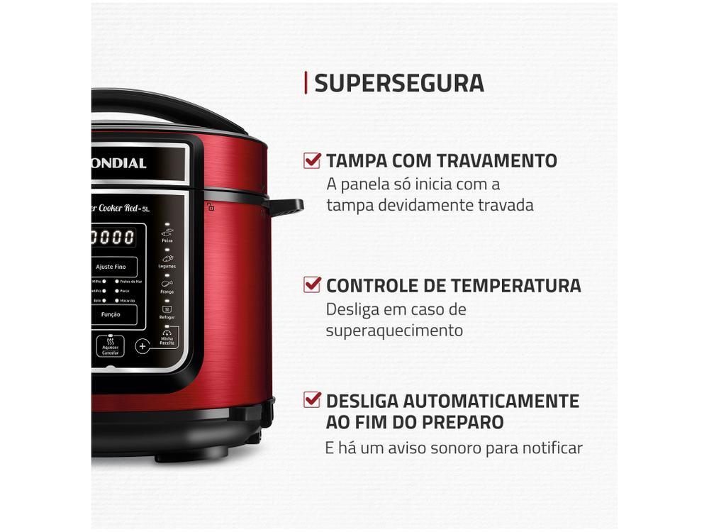 Panela de Pressão Elétrica Digital Mondial - 6