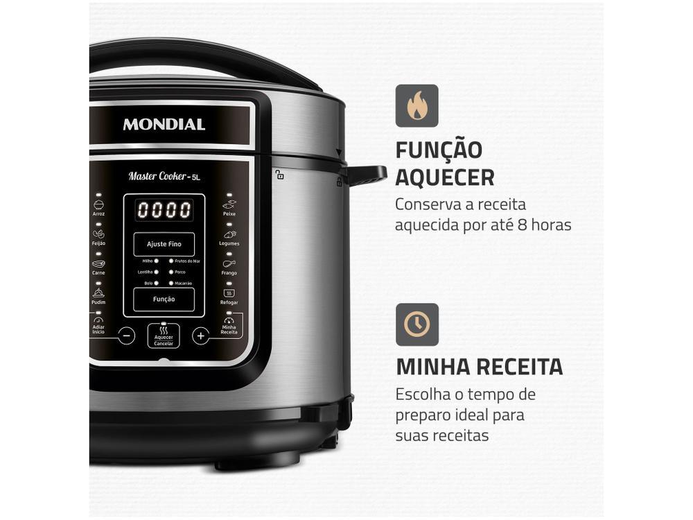 Panela de Pressão Elétrica Digital Mondial 5L - 7