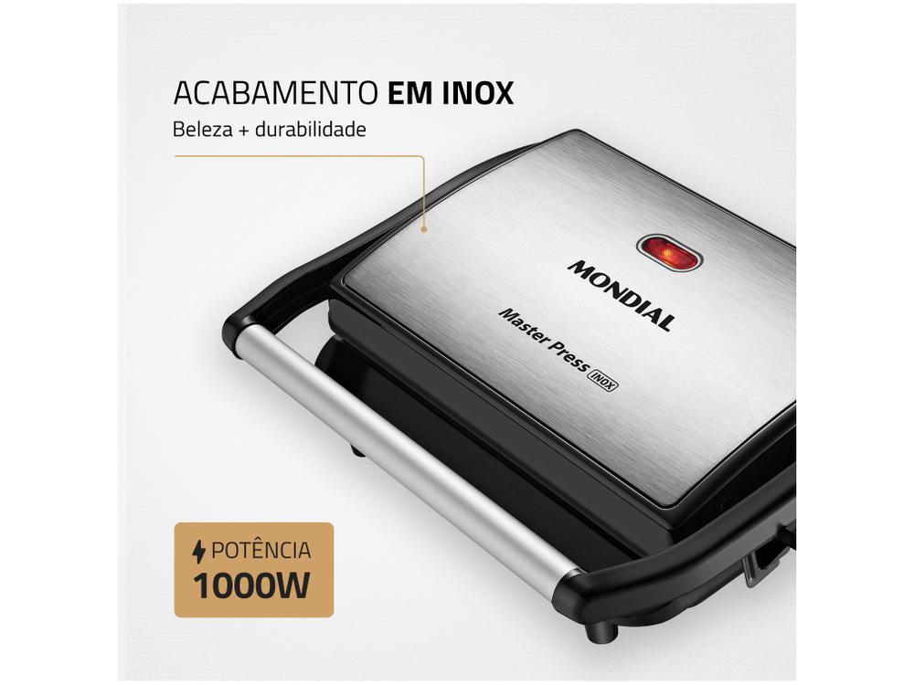 Grill Mondial PG-01 Master Press 2 em 1 Retangular - 14