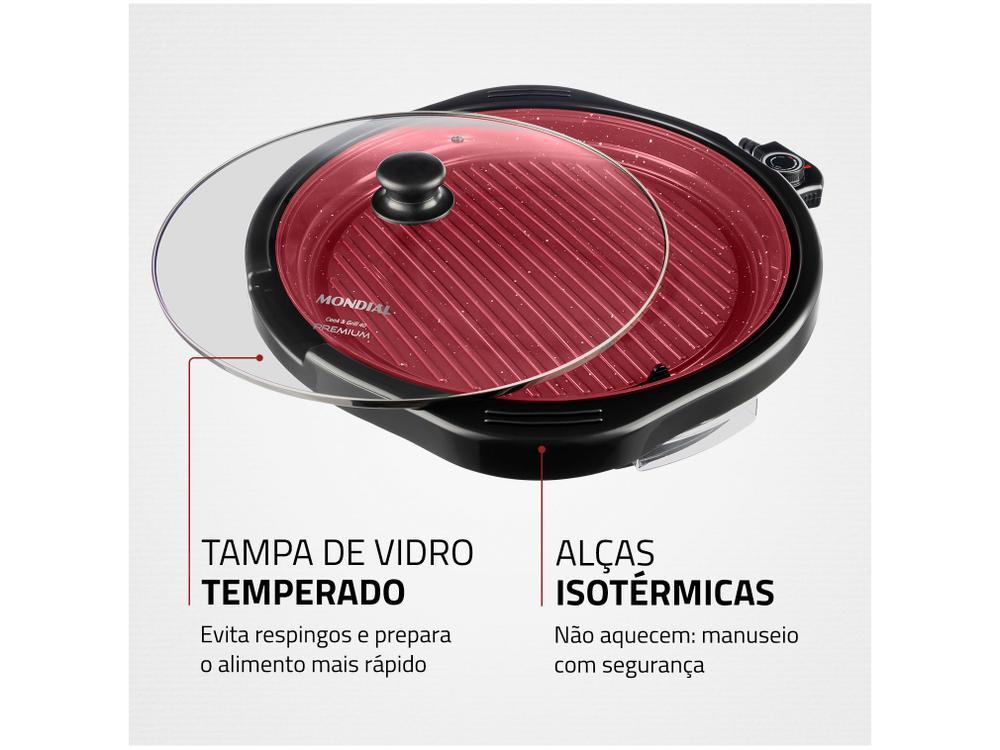 Grill Mondial G-03-RC Redondo 1270W Antiaderente - 6