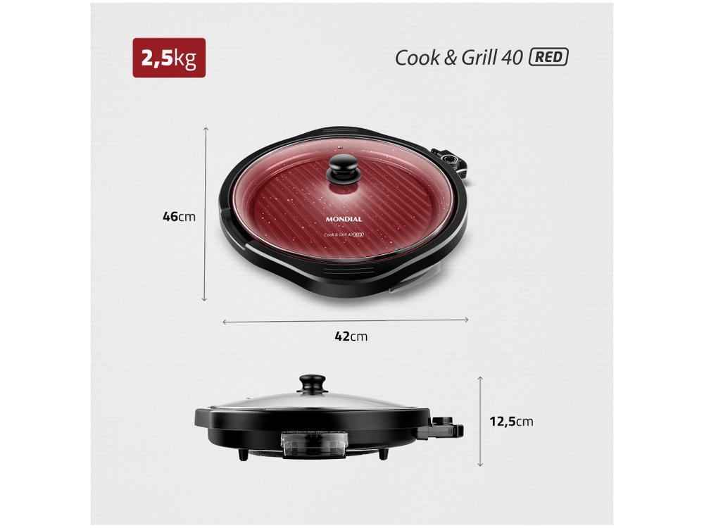 Grill Mondial G-03-RC Redondo 1270W Antiaderente - 10