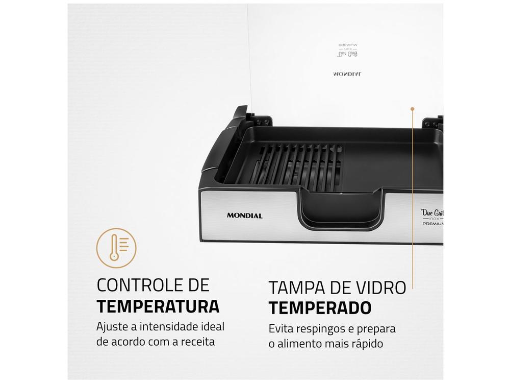 Grill Mondial Premium Due Retangular 1270W  - 6