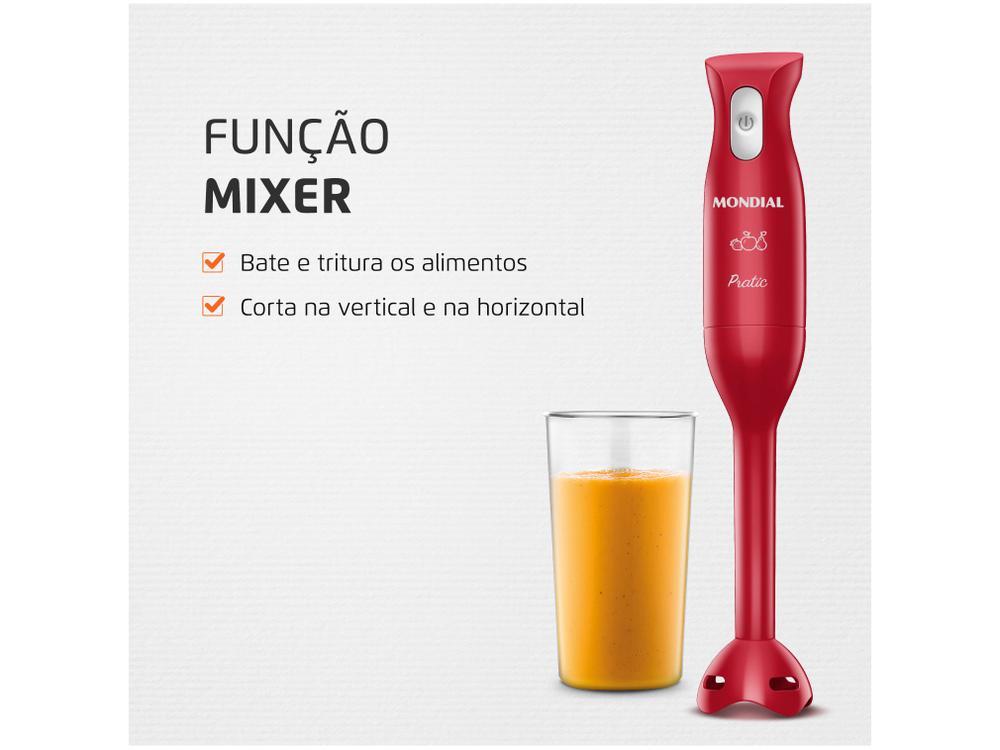 Mixer 2 em 1 Mondial 200W Vermelho M-15-R  - 10