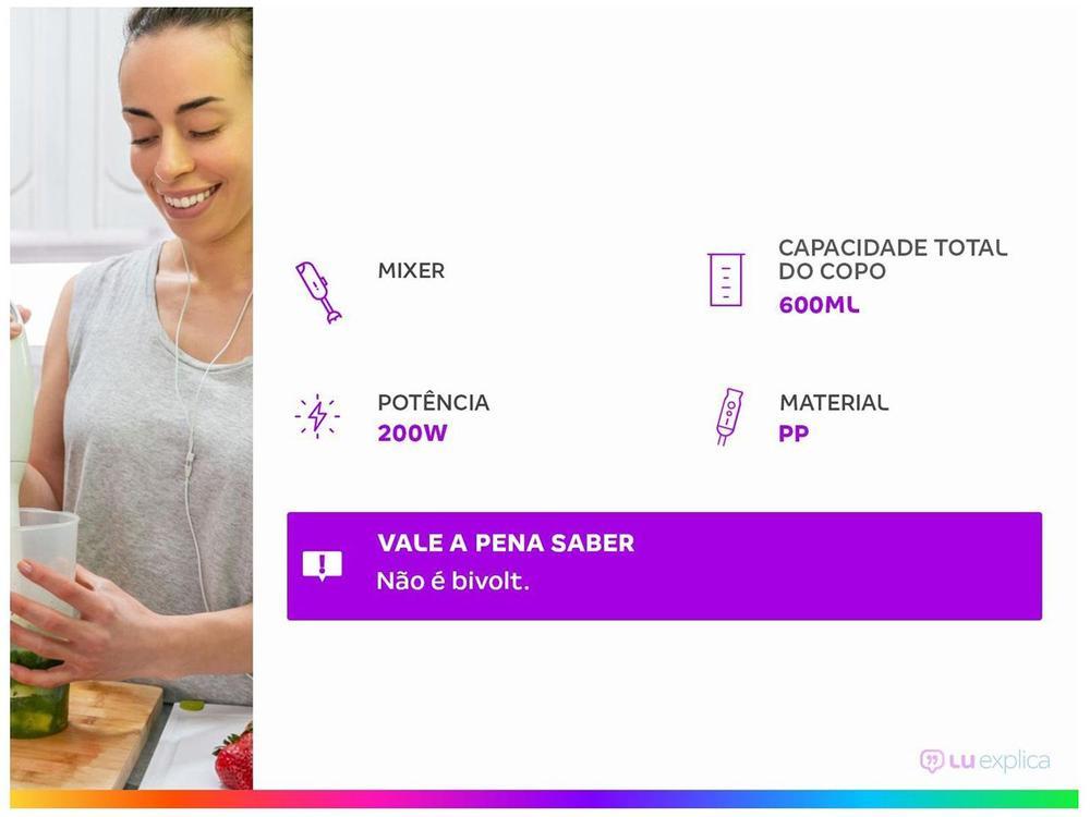 Mixer 2 em 1 Mondial 200W Vermelho M-15-R  - 2