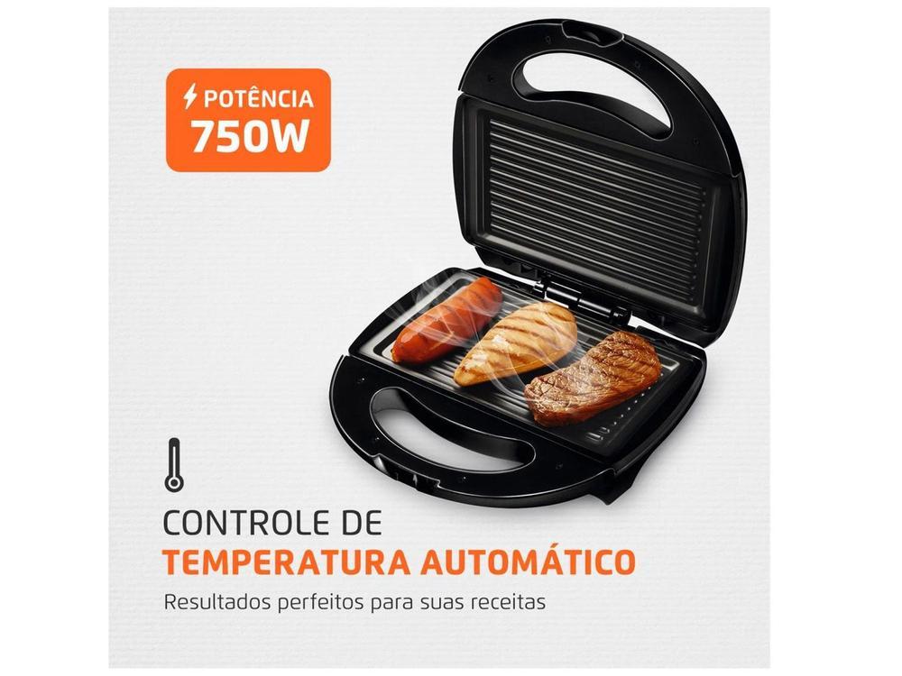 Sanduicheira Mondial Fast Grill S-12 Preta 750W - 7