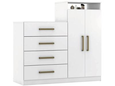 Cômoda 4 Gavetas 2 Portas Demóbile Aurea