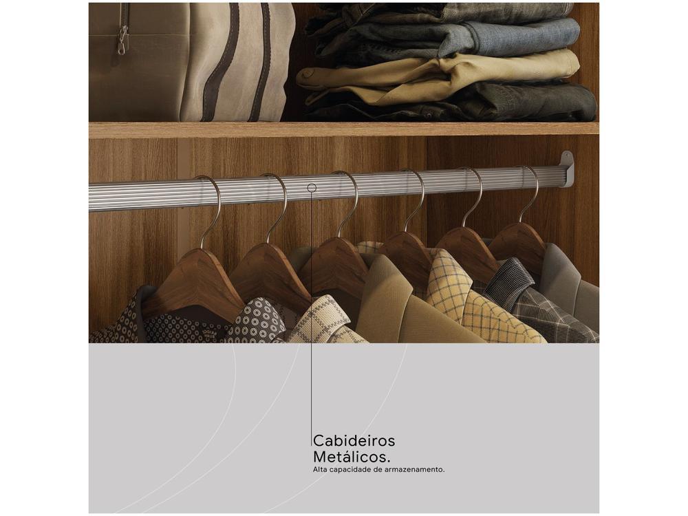 Guarda-roupa Casal com Espelho 3 Portas de Correr 6 Gavetas Demóbile Londres - 9