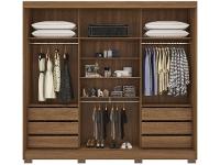Guarda-roupa Casal com Espelho 3 Portas de Correr 6 Gavetas Demóbile Londres - 10
