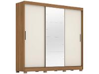 Guarda-roupa Casal com Espelho 3 Portas de Correr 6 Gavetas Demóbile Londres - 5