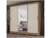 Guarda-roupa Casal com Espelho 3 Portas de Correr 6 Gavetas Demóbile Londres - 7