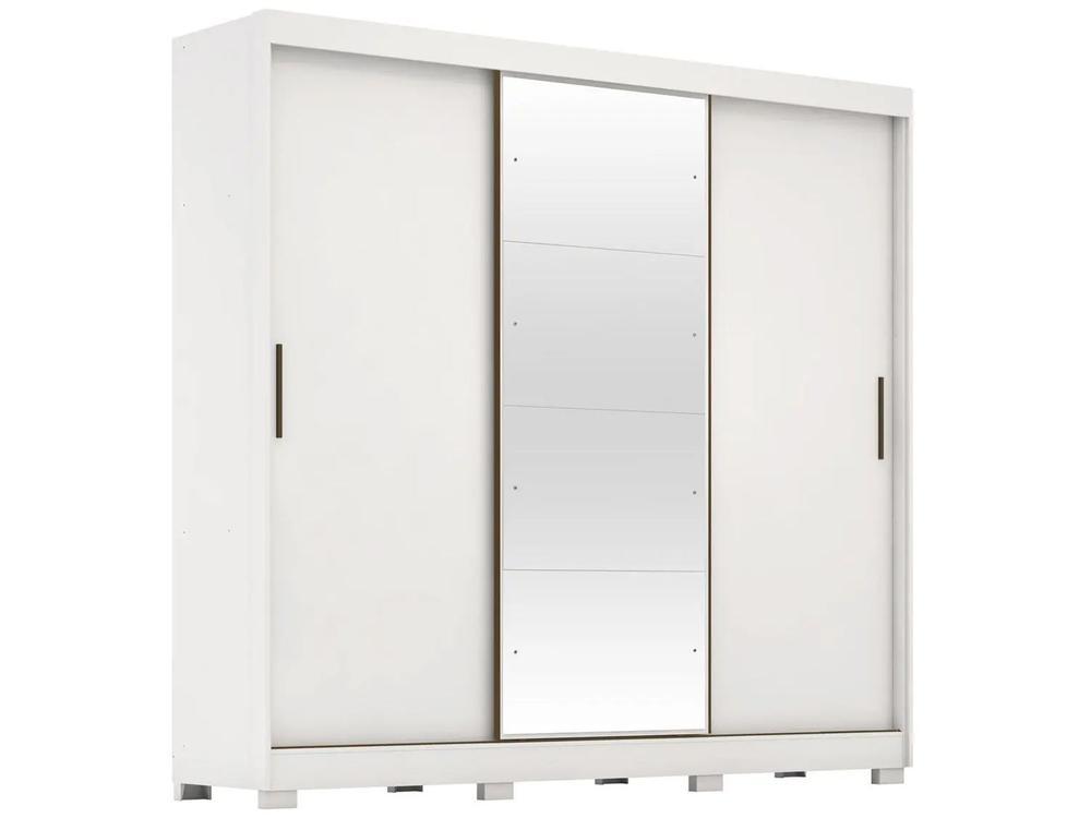 Guarda-roupa Casal com Espelho 3 Portas de Correr 6 Gavetas Demóbile Londres - 1