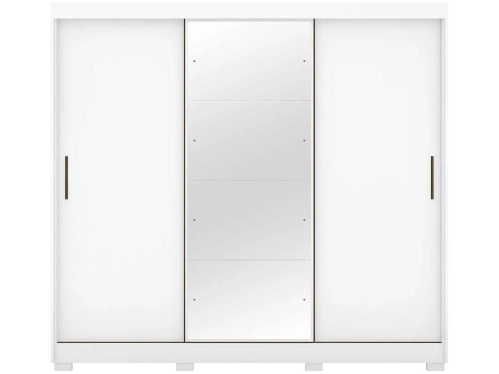 Guarda-roupa Casal com Espelho 3 Portas de Correr 6 Gavetas Demóbile Londres - 6
