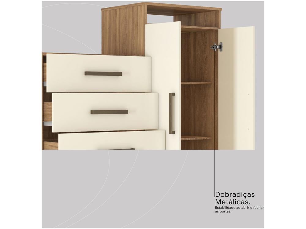 Cômoda 4 Gavetas 2 Portas Demóbile Aurea - 8