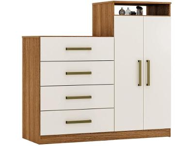 Cômoda 4 Gavetas 2 Portas Demóbile Aurea