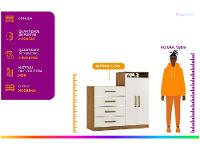 Cômoda 4 Gavetas 2 Portas Demóbile Aurea - 2