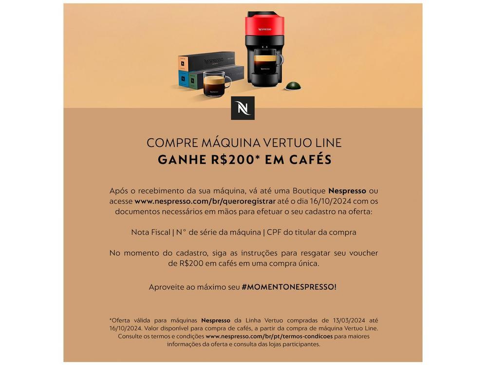 Cafeteira Nespresso Vertuo Pop Preta - 13
