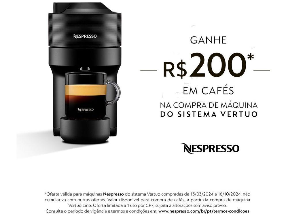 Cafeteira Espresso Nespresso Vertuo Pop Preto - 12