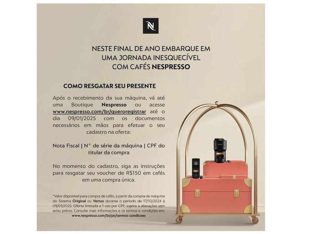 Cafeteira Espresso Nespresso Vertuo Pop Azul - 18