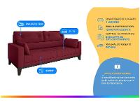 Sofá 4 Lugares Suede Cannes Linoforte - 2