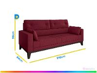 Sofá 4 Lugares Suede Cannes Linoforte - 3