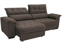 Sofá Retrátil Reclinável 4 Lugares Suede Hannover - 1