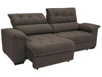 Sofá Retrátil Reclinável 3 Lugares Suede Hannover Linoforte - 1