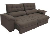 Sofá Retrátil Reclinável 3 Lugares Suede Hannover Linoforte - 9