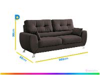 Sofá 3 Lugares Suede Amarilis Linoforte - 3