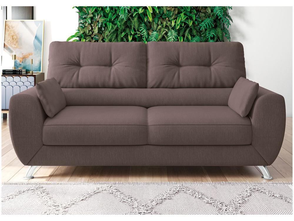 Sofá 3 Lugares Suede Amarilis Linoforte - 3