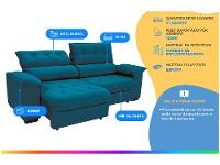 Sofá Retrátil Reclinável 3 Lugares Suede Hannover Linoforte - 2