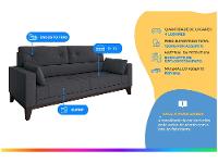 Sofá 4 Lugares Suede Cannes Linoforte - 2