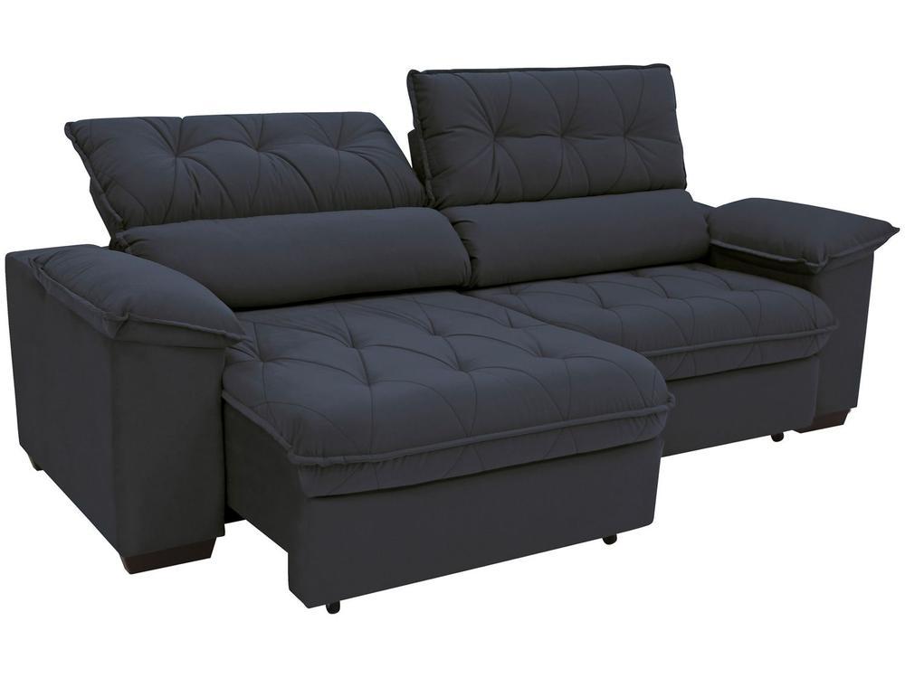 Sofá Retrátil Reclinável 3 Lugares Suede Hannover Linoforte - 1