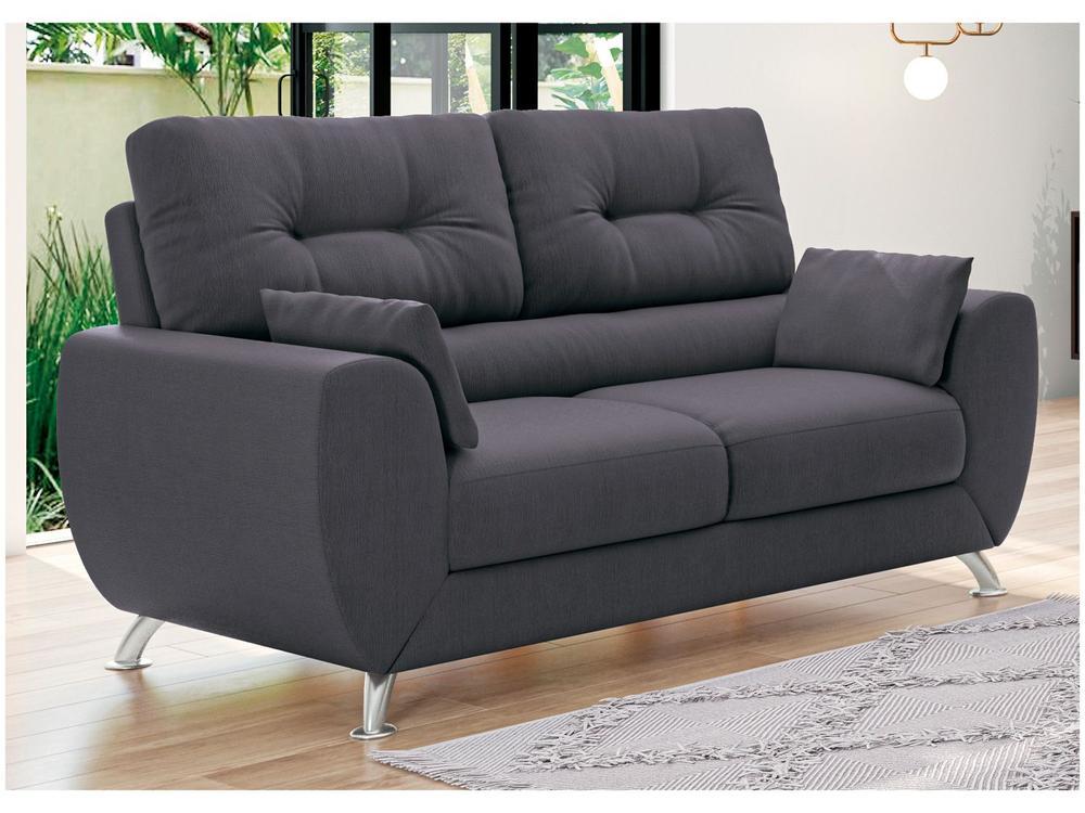 Sofá 2 Lugares Suede Amarilis Linoforte - 1