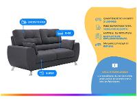 Sofá 2 Lugares Suede Amarilis Linoforte - 2